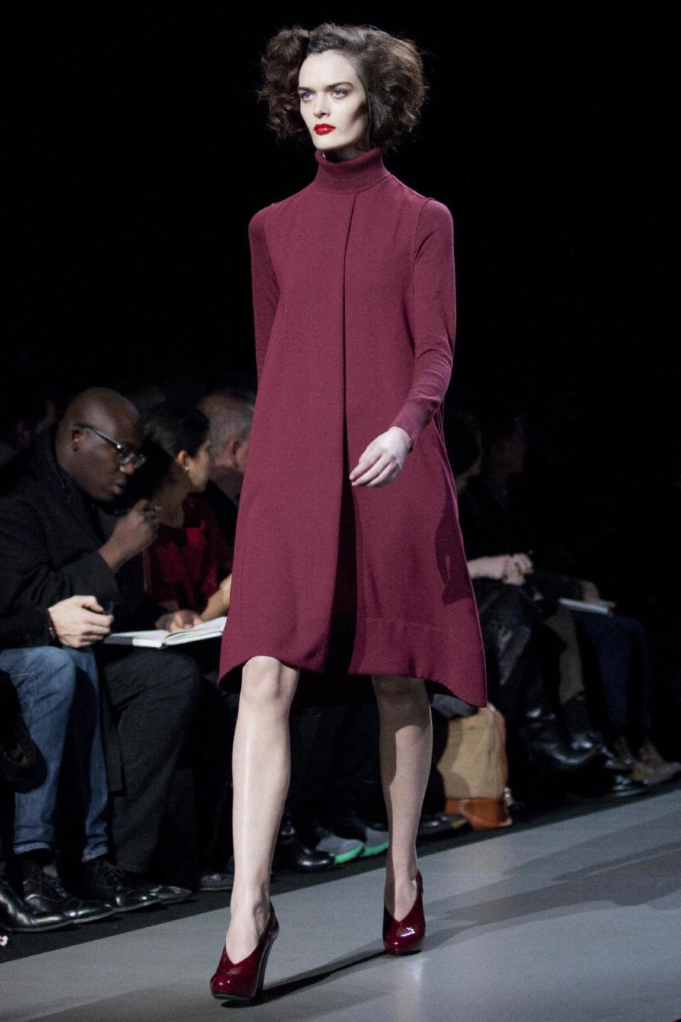 A model walks the runway during the Marc by Marc Jacobs Fall 2013 fashion show during Fashion Week, Monday, Feb. 11, 2013, in New York. (AP Photo/Karly Domb Sadof)