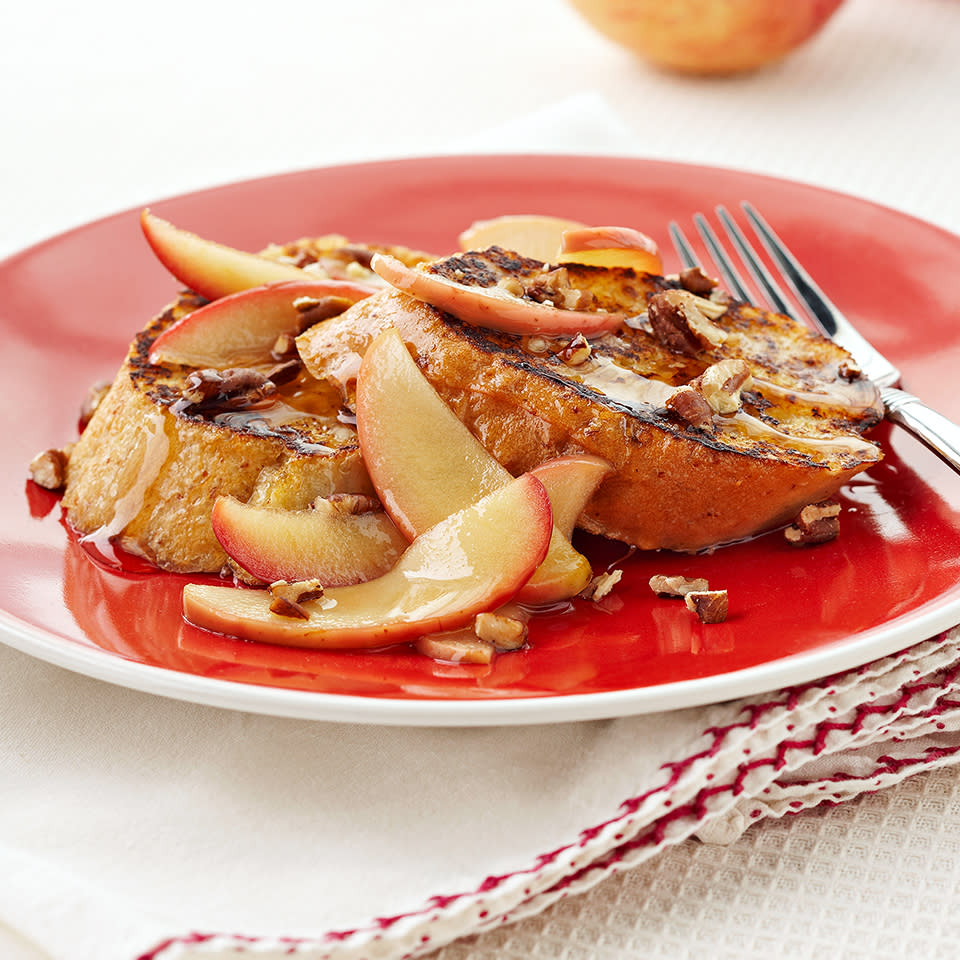 Maple-Apple Drenched French Toast