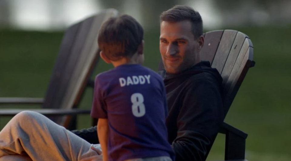 Kirk Cousins and his son. (Netflix)