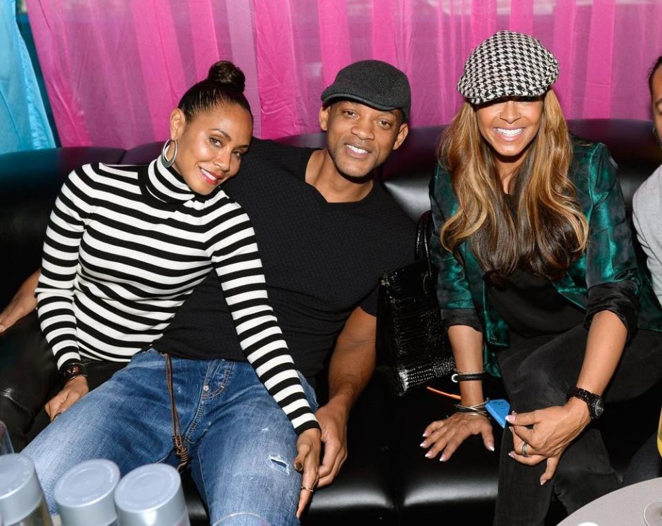 (L-R) Jada Pinkett Smith, Will Smith and Sheree Fletcher.