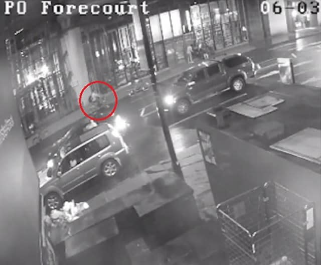 CCTV still showing Ignacio Echeverria cycling towards London Bridge 