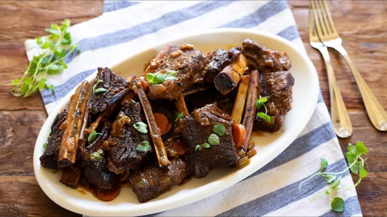 red wine braised short ribs