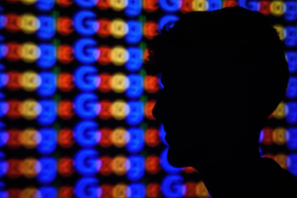 Google logo man silhouette