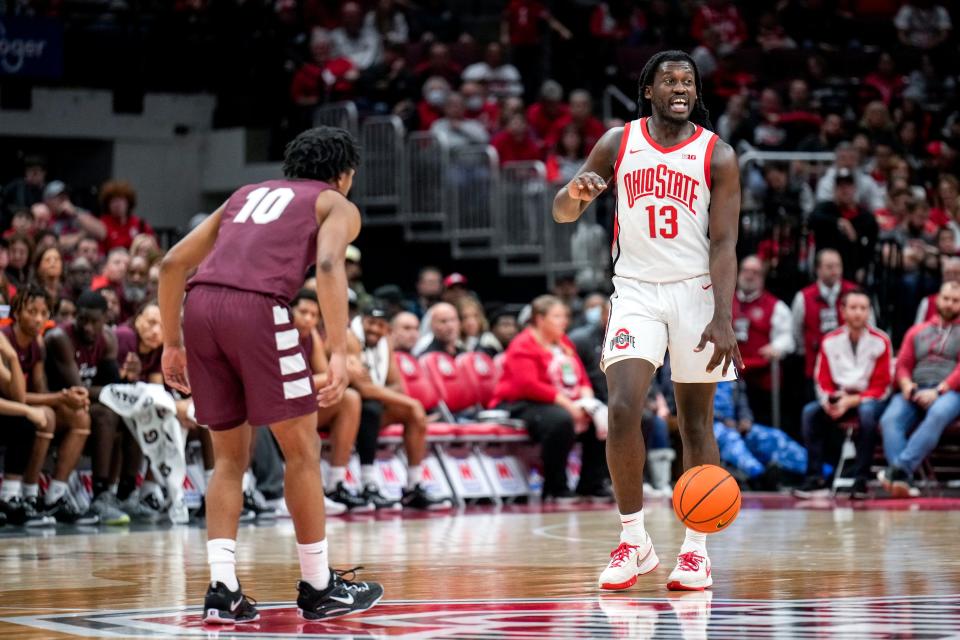 Ohio State's Isaac Likekele directs the offense against Alabama A&M.