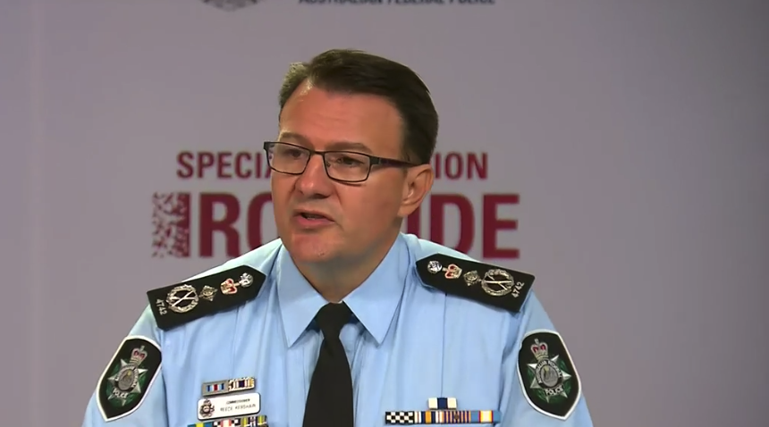Commissioner Reece Kershaw explained on Tuesday the significance of operation Ironside. Source: ABC