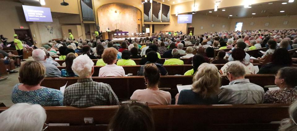 More than 1,000 people packed into Our Lady of Hope Catholic Church in Port Orange Monday night for the FAITH group's annual action assembly. In the upcoming year, FAITH wants to focus on reducing flooding and expanding affordable housing.