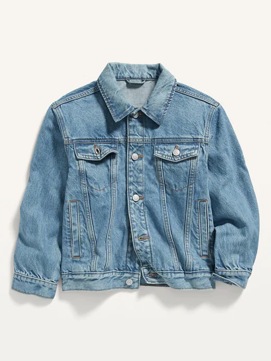 Gender-Neutral Oversized Jean Trucker Jacket