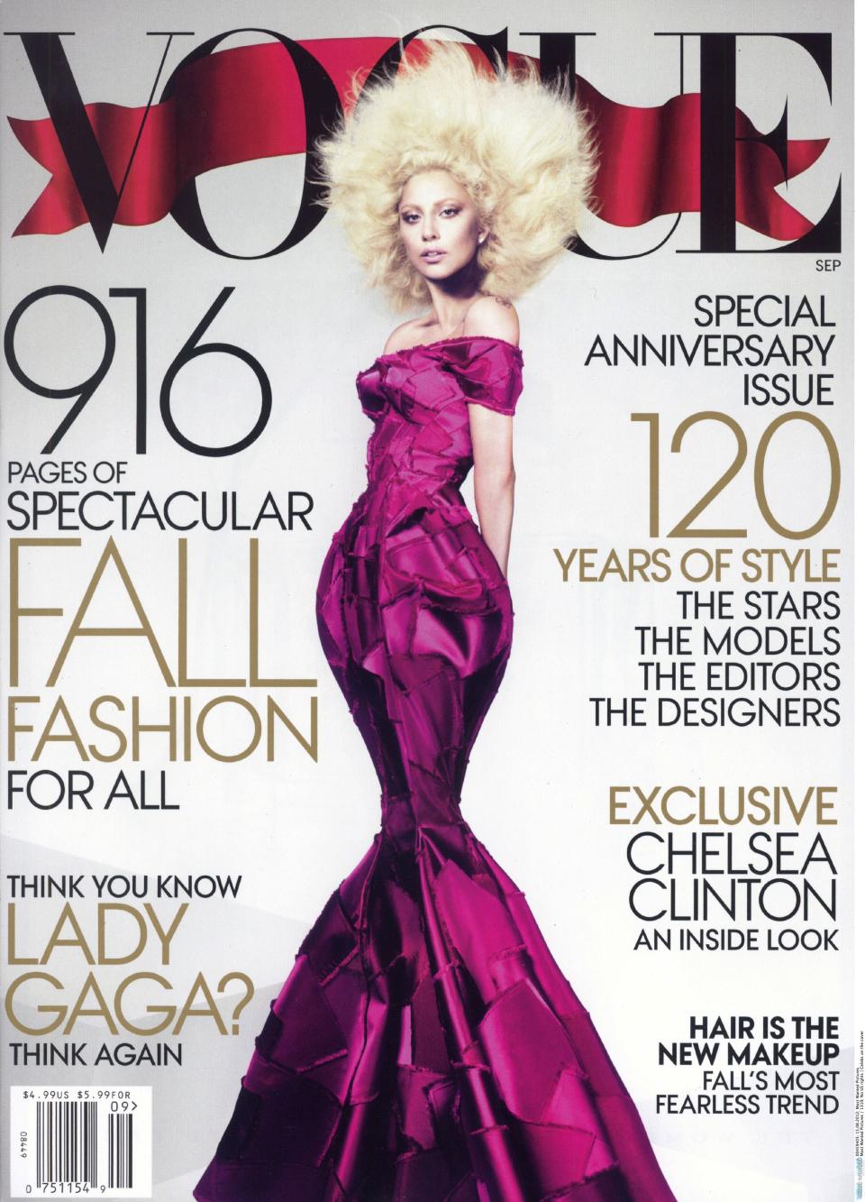 2012 zierte Lady Gaga die September-Issue der „Vogue“. (Bild: ddp Images/Most Wanted Pictures)