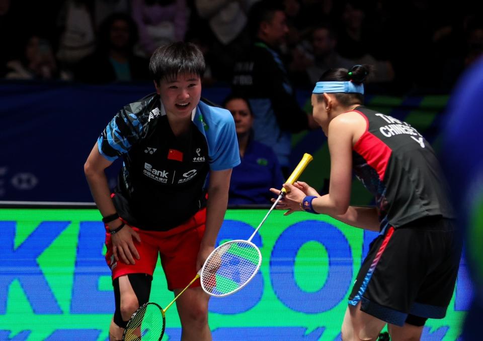 何冰嬌苦命勝球后。圖片取自Badminton Photo