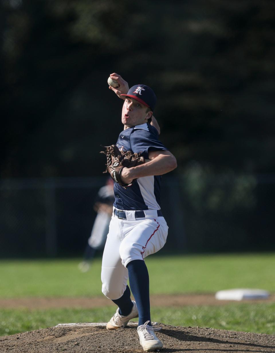 Kennedy's Riley Cantu (10) throws a pitch during the game against Western Christian on Wednesday, April 6, 2022 in West Salem, Ore.