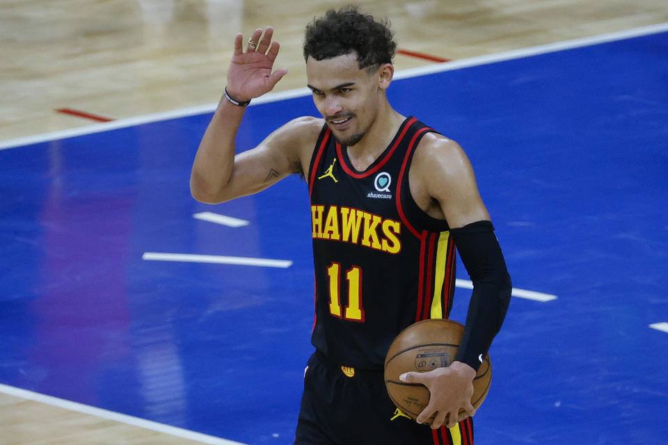 Trae Young helped the Hawks past the 76ers in a seven-game series. (Photo by Tim Nwachukwu/Getty Images)