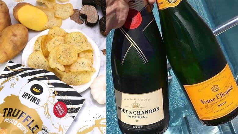 truffle chips and Champagne
