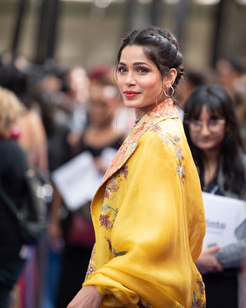 Freida Pinto at the premiere of "Mira, Royal Detective"