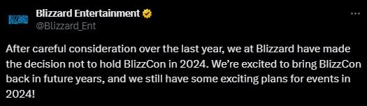No habrá BlizzCon 2024