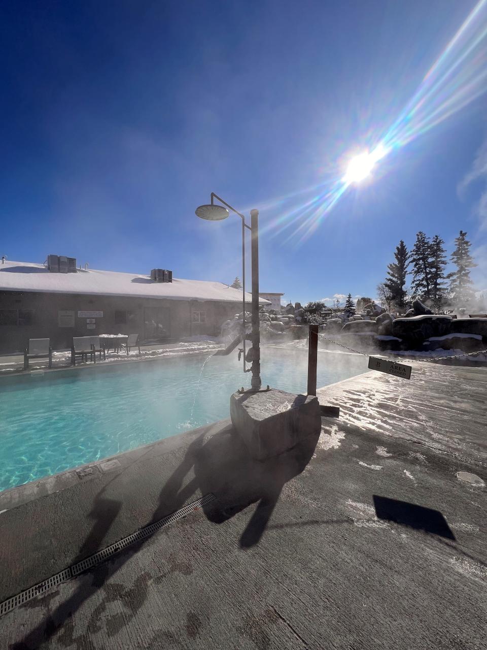 Bozeman Hot Springs has 12 different pools with varying temperatures.
