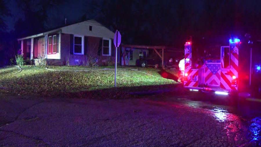 House fire near NW 27th Street and Drexel Boulevard. Image courtesy KFOR.