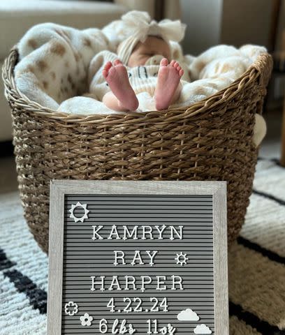 <p>Bryce Harper/Instagram</p> Bryce Harper and wife Kayla announce arrival of baby number 3