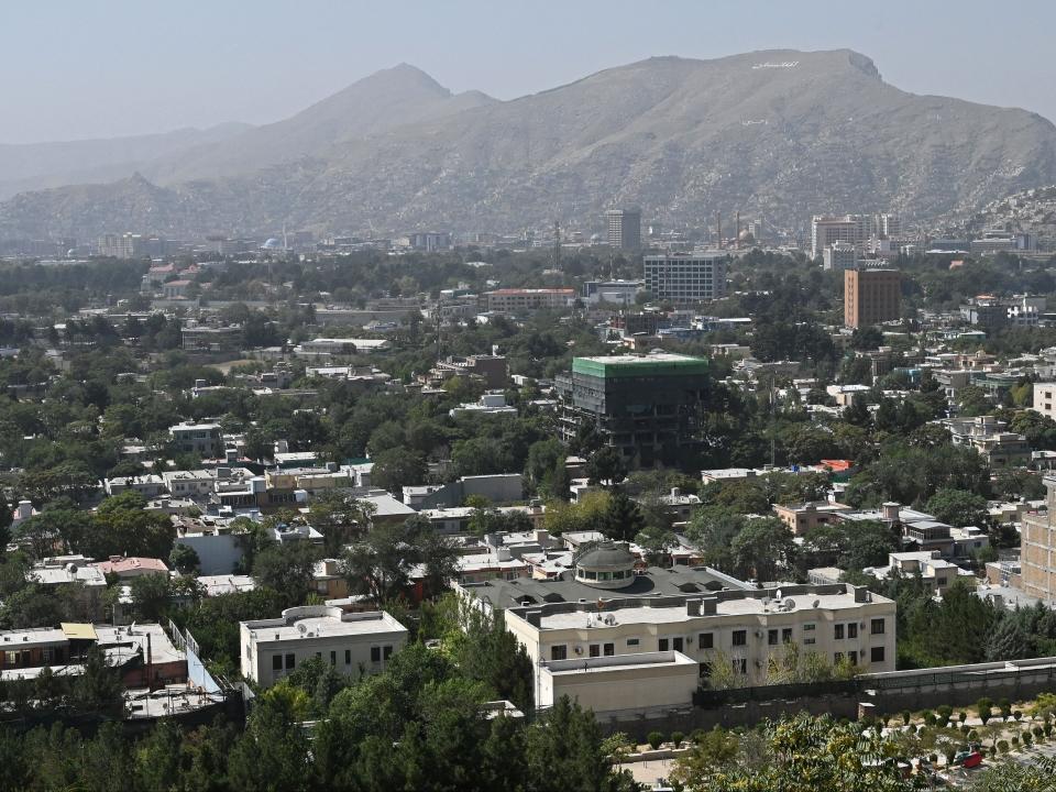 The picture, taken on Sunday morning, shows a general view of the Kabul city (AFP via Getty Images)