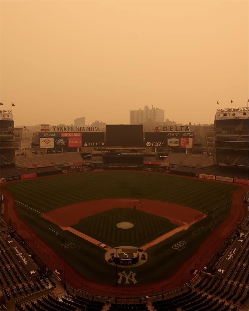 MLB／加國野火霧霾襲美！紐約「空氣品質史上最差」賽事被迫延期