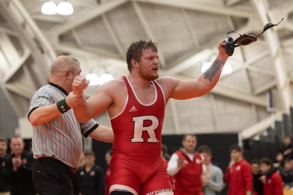 Heavyweight Boone McDermott is Rutgers' highest pre-seed in the Big Ten Tournament.