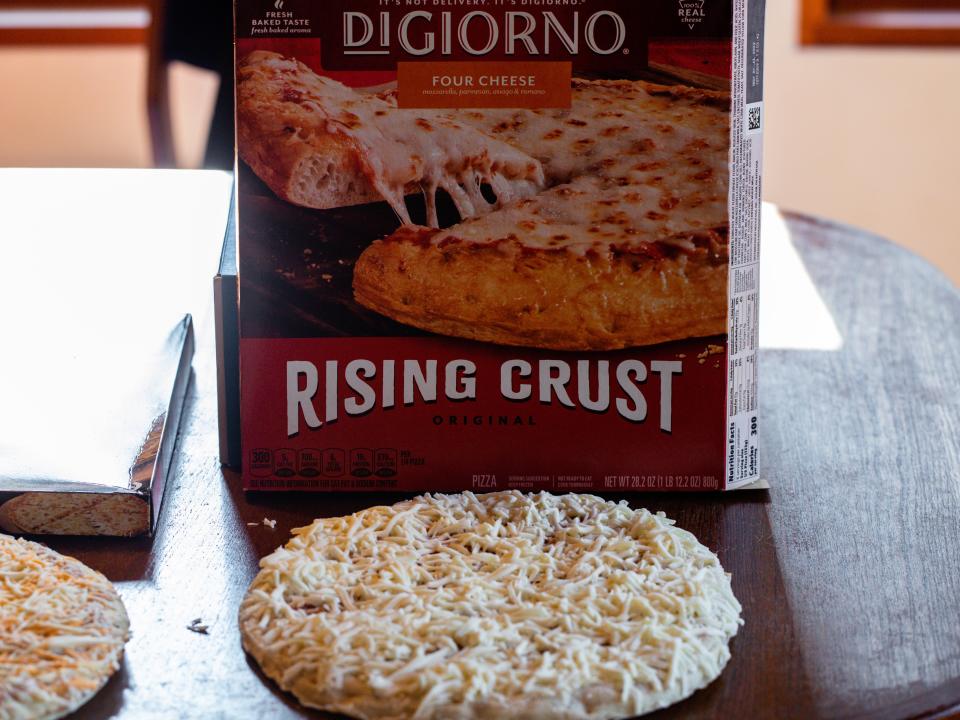 DiGiorno pizza and box