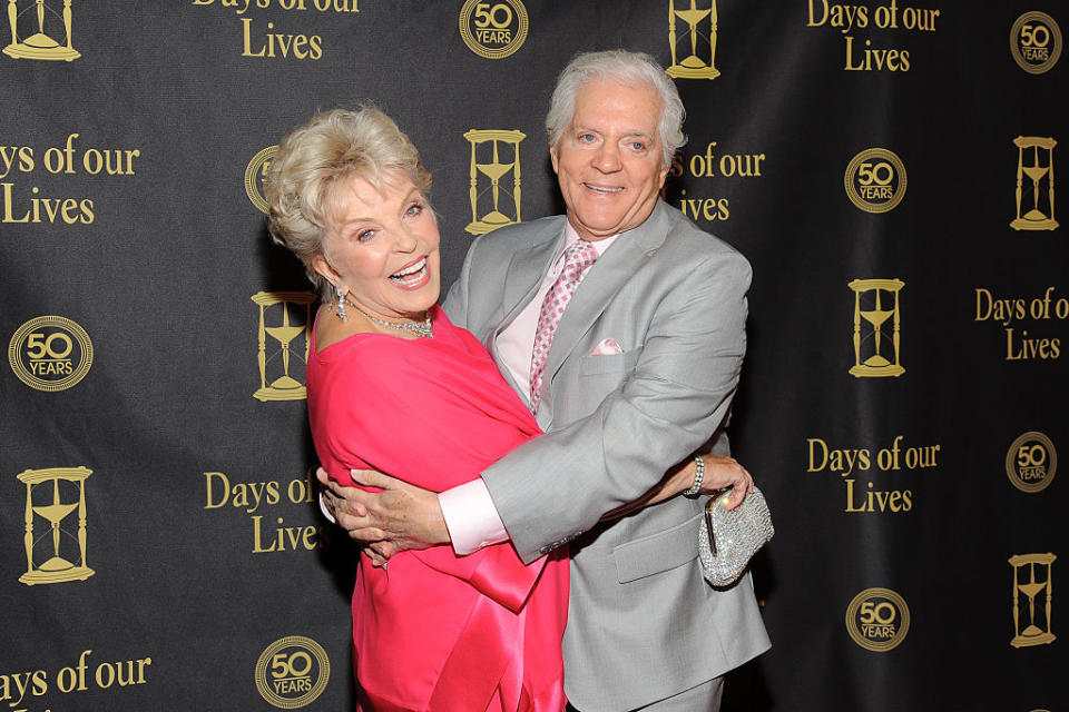 DAYS OF OUR LIVES — 50th Anniversary Celebration Event — Pictured: (l-r) Susan Hayes, Bill Hayes — (Photo by: Angela Weiss/NBCU Photo Bank/NBCUniversal via Getty Images via Getty Images)
