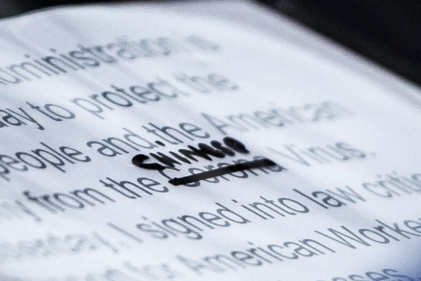 A close-up of notes from written text.