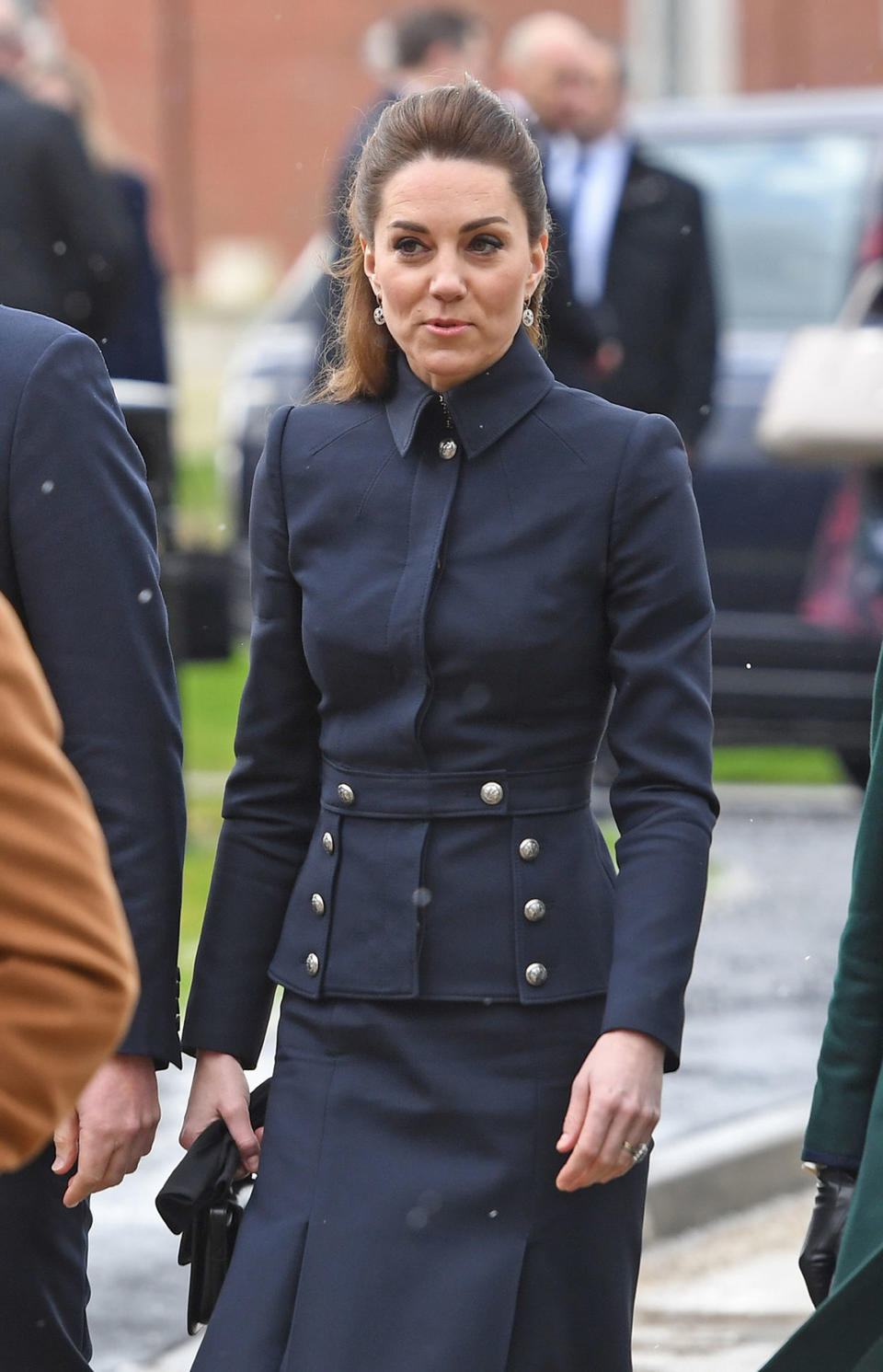 The Duchess of Cambridge arriving at the Defence Medical Rehabilitation Centre Stanford Hall, Stanford on Soar, Loughborough, where she will meet with patients and staff and have a tour of the gym and prosthetics workshop.