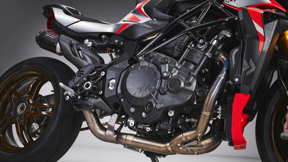 The inline four-cylinder motor is capable of 208 hp in the model’s base trim. - Credit: Photo: Courtesy of MV Agusta Motor S.p.A.