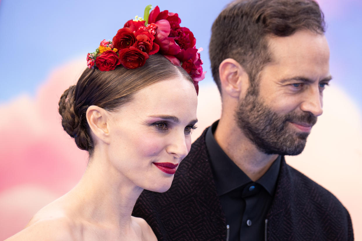 LONDON, ENGLAND - JULY 05: (L-R) Natalie Portman and Benjamin Millepied attend the UK Gala screening of 
