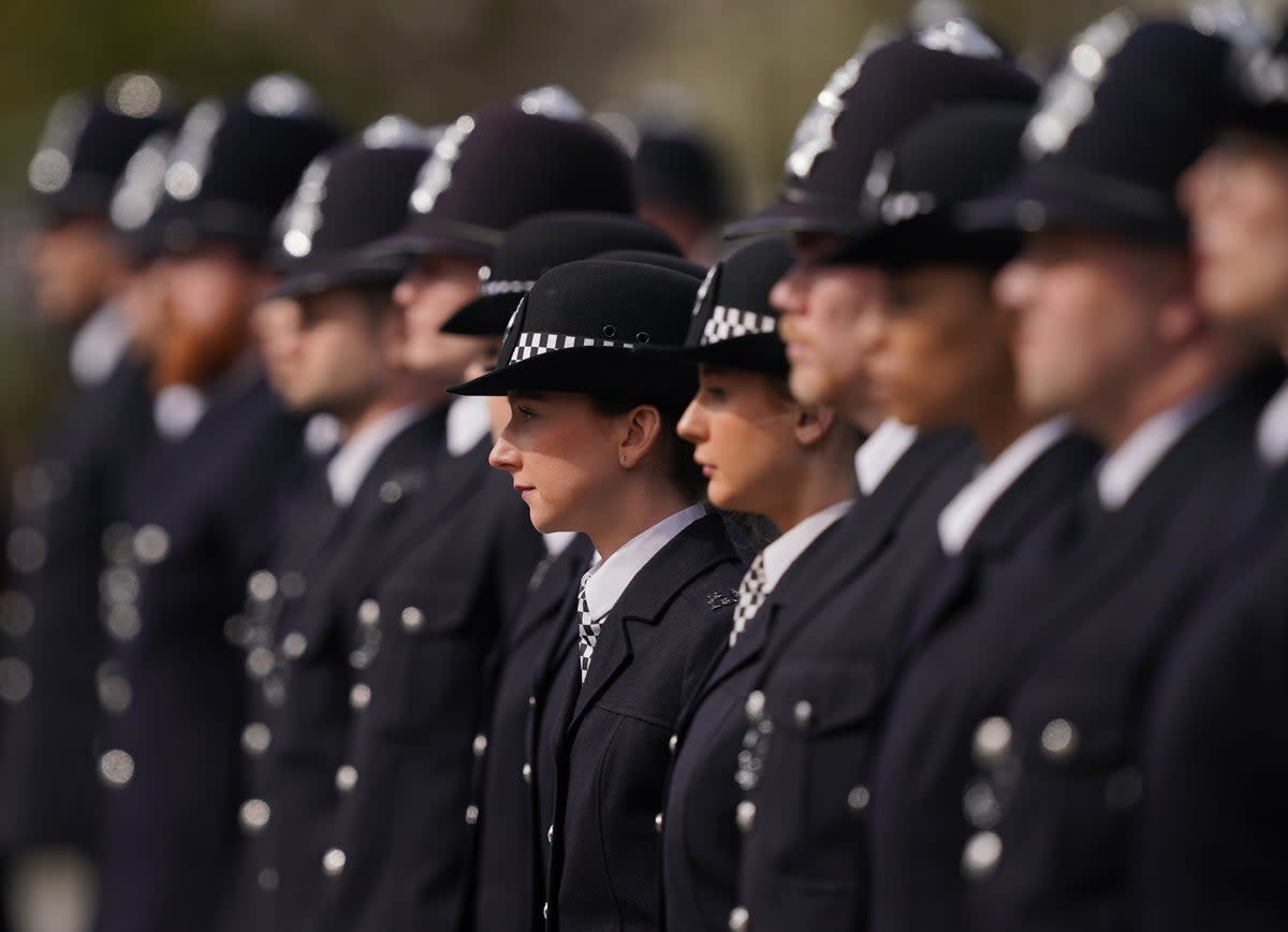 Metropolitan Police officers have been moved to a 12-hour shift pattern and have had all leave cancelled (Yui Mok/PA) (PA Wire)