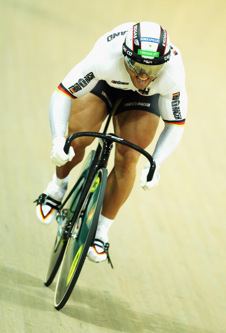 Robert Forstemann of Germany rides in the Men's Sprint on day two of the European Elite Track Cycling Championships at the BGZ Arena on November 6, 2010 in Pruszkow, Poland. (Getty Images)