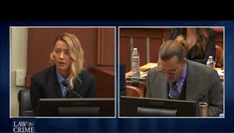 Amber Heard testifies Wednesday in trial of ex-husband Johnny Depp’s  million defamation lawsuit - Credit: Law & CRime TV via YouTube