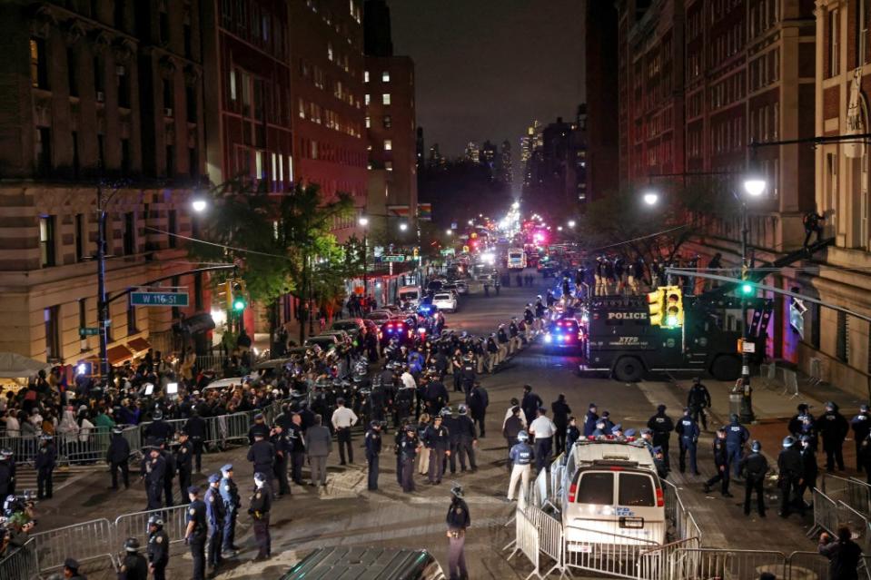 The raid was the second large-scale attempt to clear out the anti-Israel protesters occupying Columbia University. REUTERS