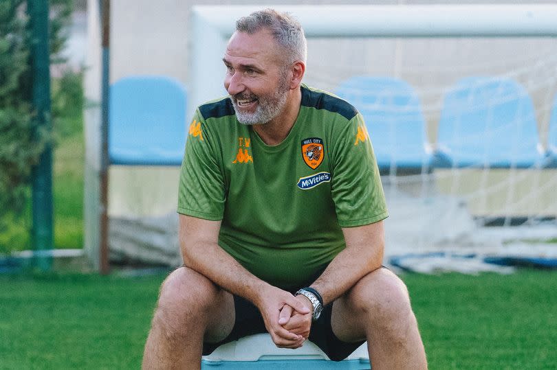 Hull City boss Tim Walter at the club's Riva training base