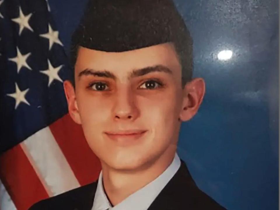 Jack Teixeira as a young man, in uniform.