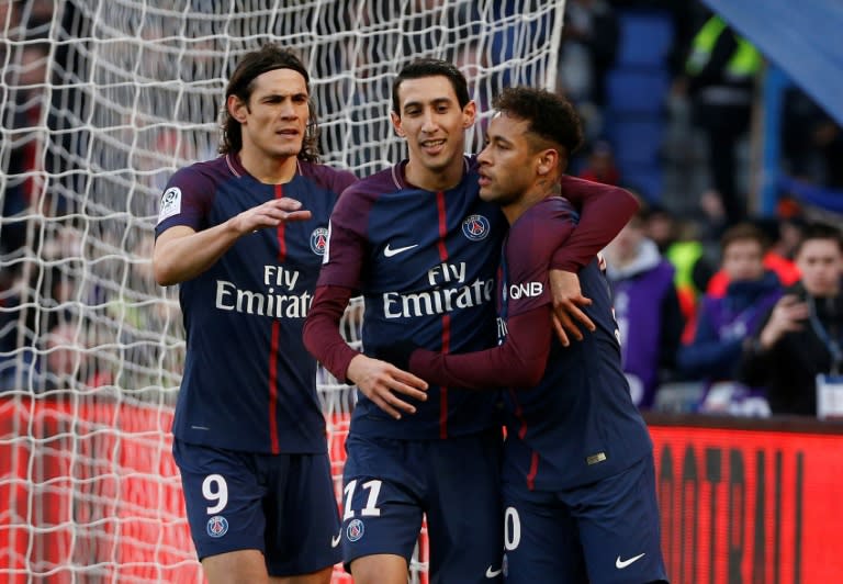 Neymar has scored 19 league goals in 18 games for PSG this season