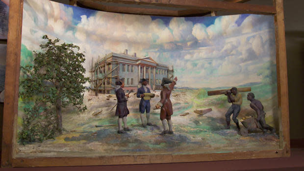 A restored diorama, created for the 1940 American Negro Exposition, depicts a free African American, Benjamin Banneker, who surveyed the land that would become Washington, D.C. / Credit: CBS News