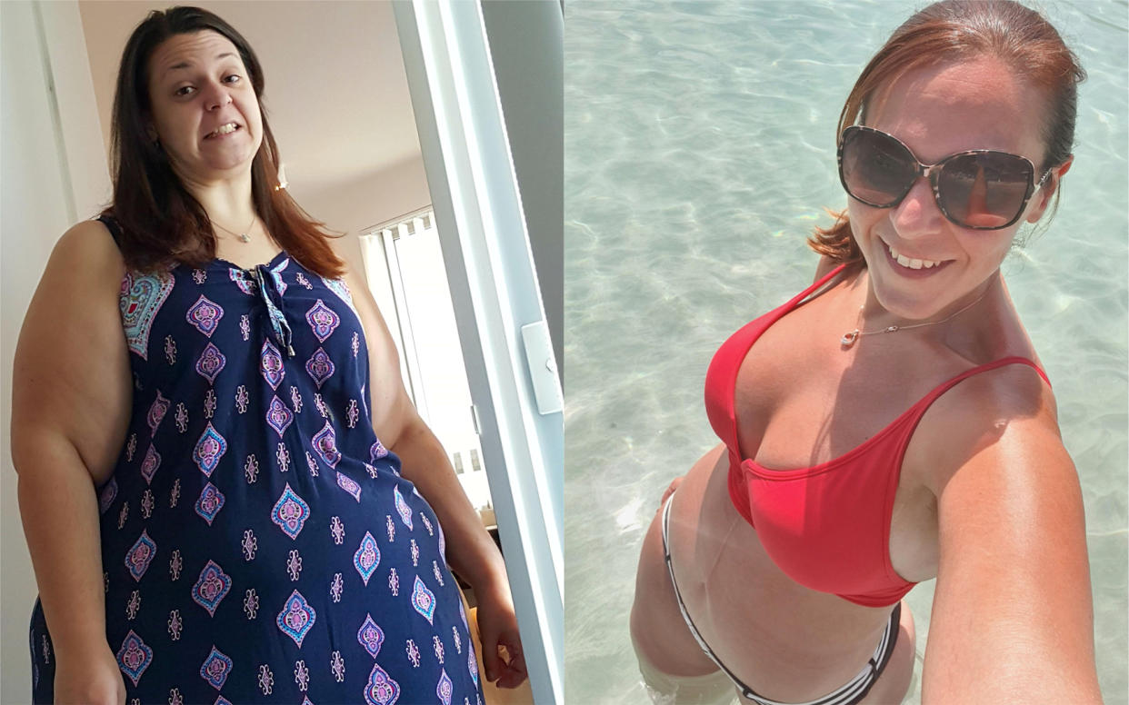 Doina Nicutescu lost an impressive 12 stone and has since gone on to travel the world [Photo: Caters]