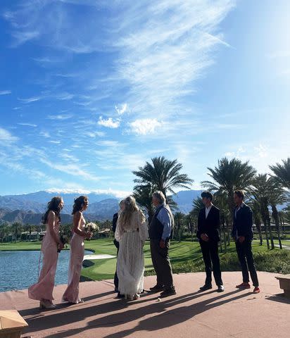 <p>Carys Douglas/Instagram</p> A photo Carys Douglas shared of the wedding ceremony that she attended over the weekend