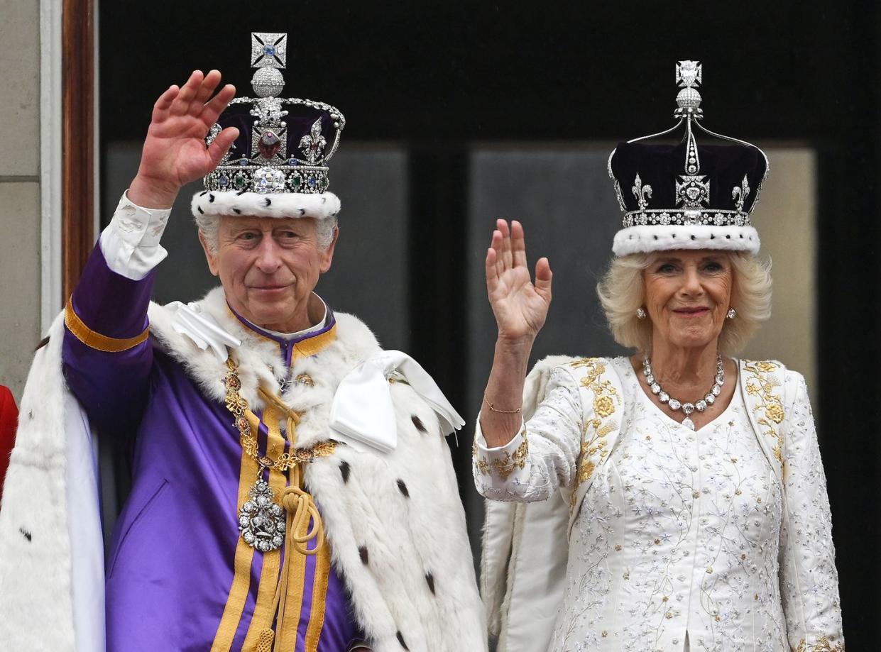 their majesties king charles iii and queen camilla coronation day