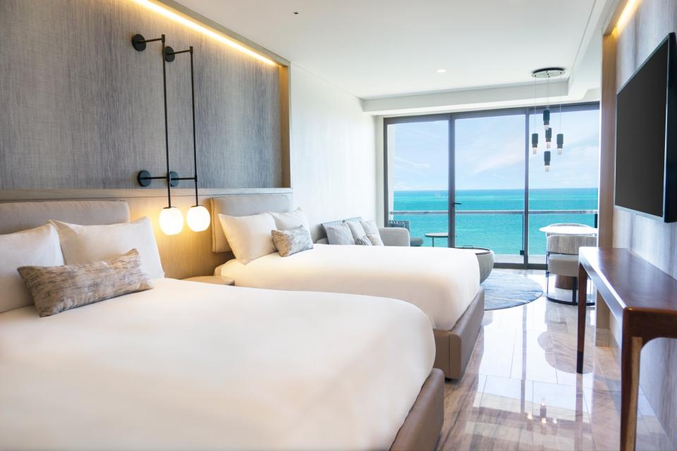 Waldorf Astoria double queen room with view of ocean in Cancun