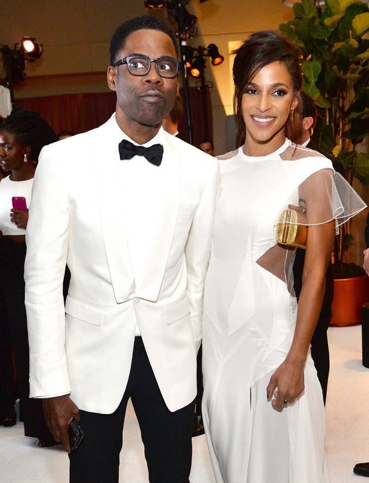 Chris Rock has had Megalyn Echikunwoke on his arm these days. (Photo: Al Powers/Invision/AP)