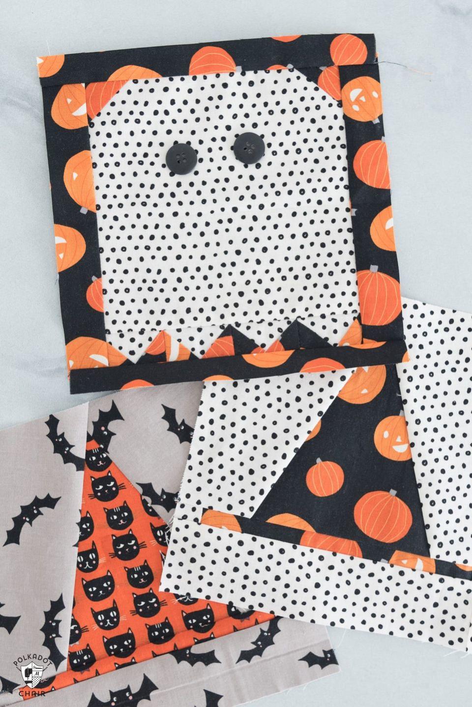 halloween ghost decorations ghost quilt block