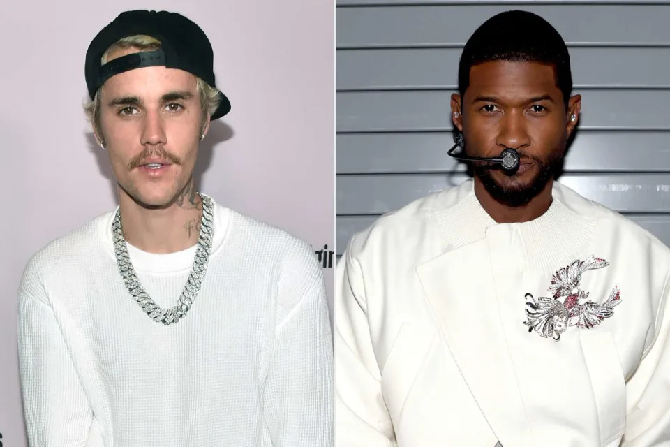 <p>Alberto E. Rodriguez/Getty; Kevin Mazur/Getty Images for Roc Nation</p> Justin Bieber and Usher