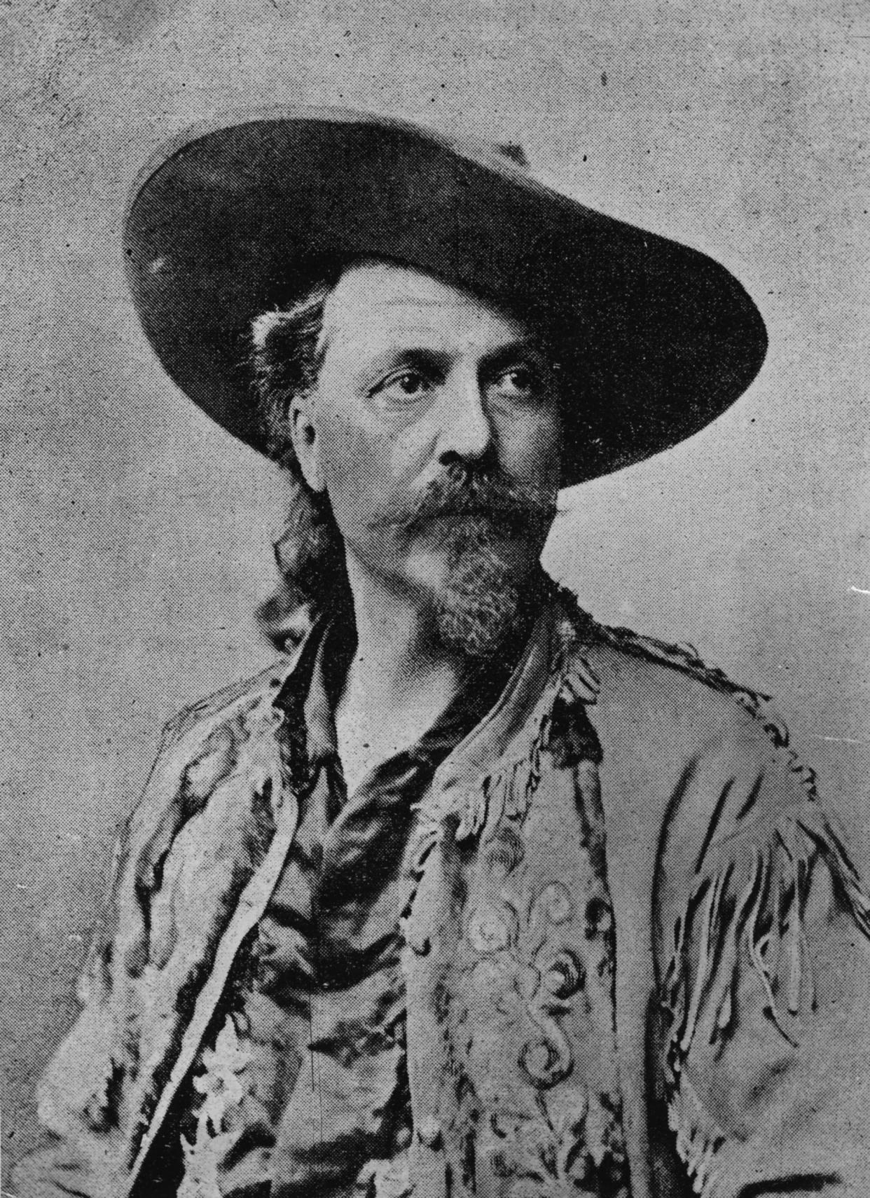 circa 1886: William Frederick Cody (1846 - 1917), American guide, Indian scout and buffalo hunter who toured America in a wild west show as 'Buffalo Bill'.