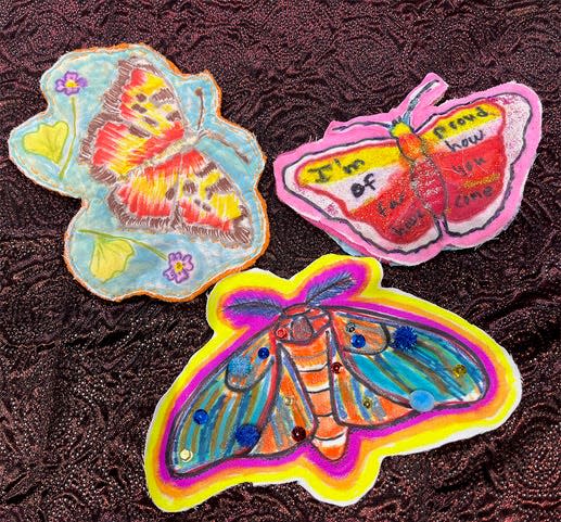 Butterfly crafts like these will be the project at the Du the Mu event on Saturday, Feb. 3, 2024, at the Massillon Museum. Those who donate their artwork to educator Eric Anthony Berdis could see their work become part of his upcoming museum exhibition.