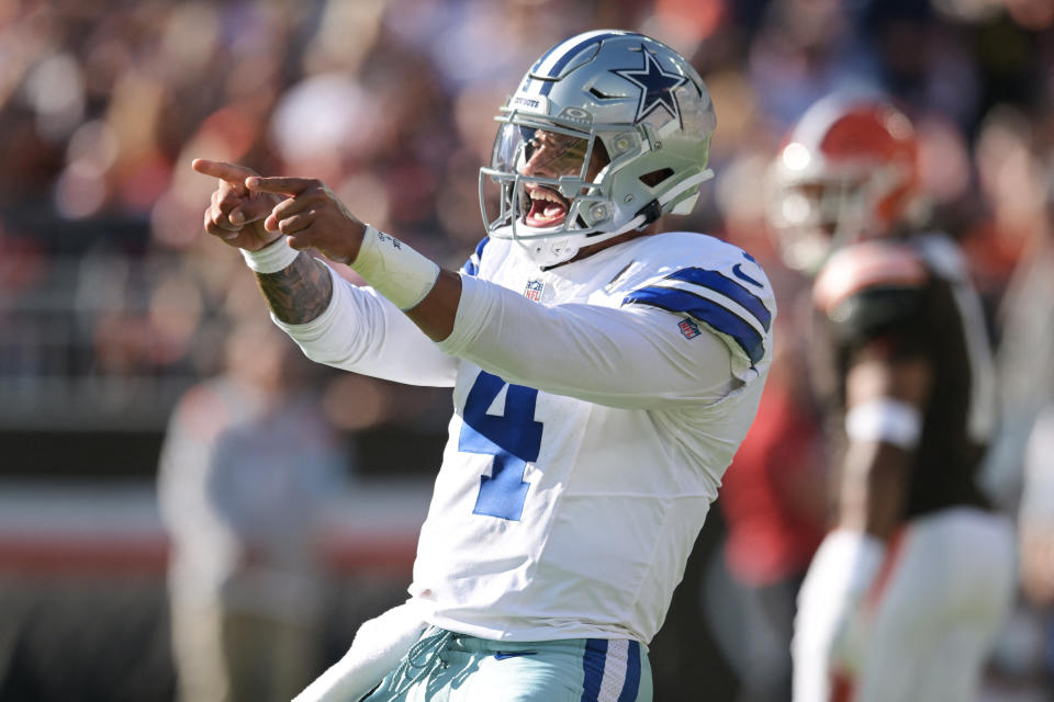 Dak Prescott dan Cowboys mendominasi Browns dalam pertandingan pembuka musim mereka. (Ken Blaze-Imagn Images)