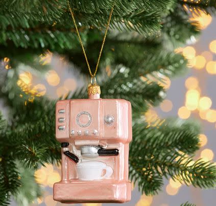 Treat a coffee lover to this chic Christmas tree decoration