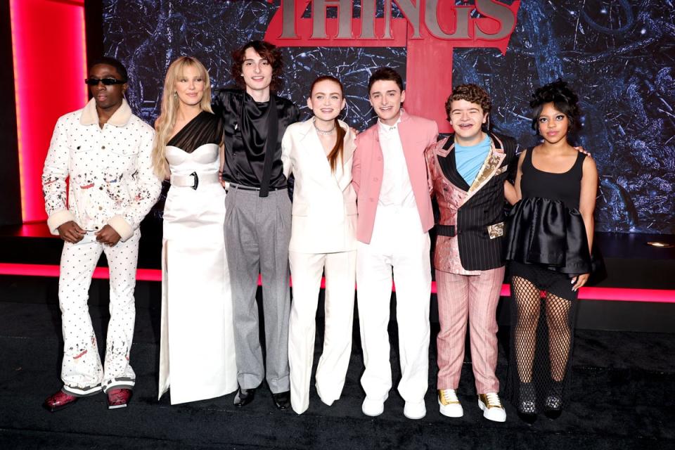 The cast of Stranger Things season 4 at the premiere (Getty Images)